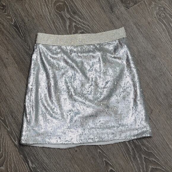 Forever21 Sequin Mini Skirt SMALL NWt - Picture 1 of 4